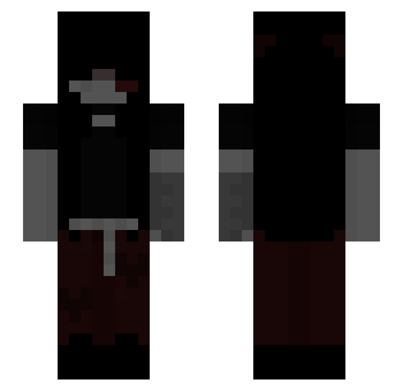 Pxrate Minecraft skin, front and back view