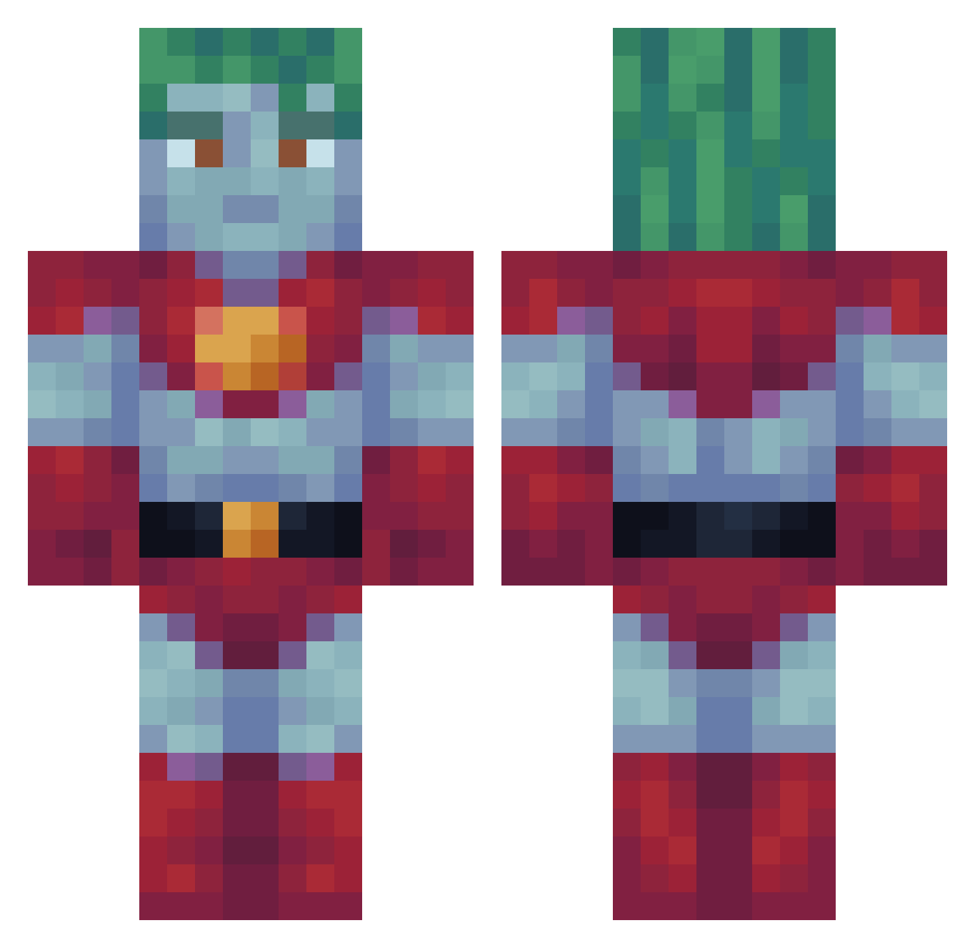 Republicans Minecraft skin, front and back view