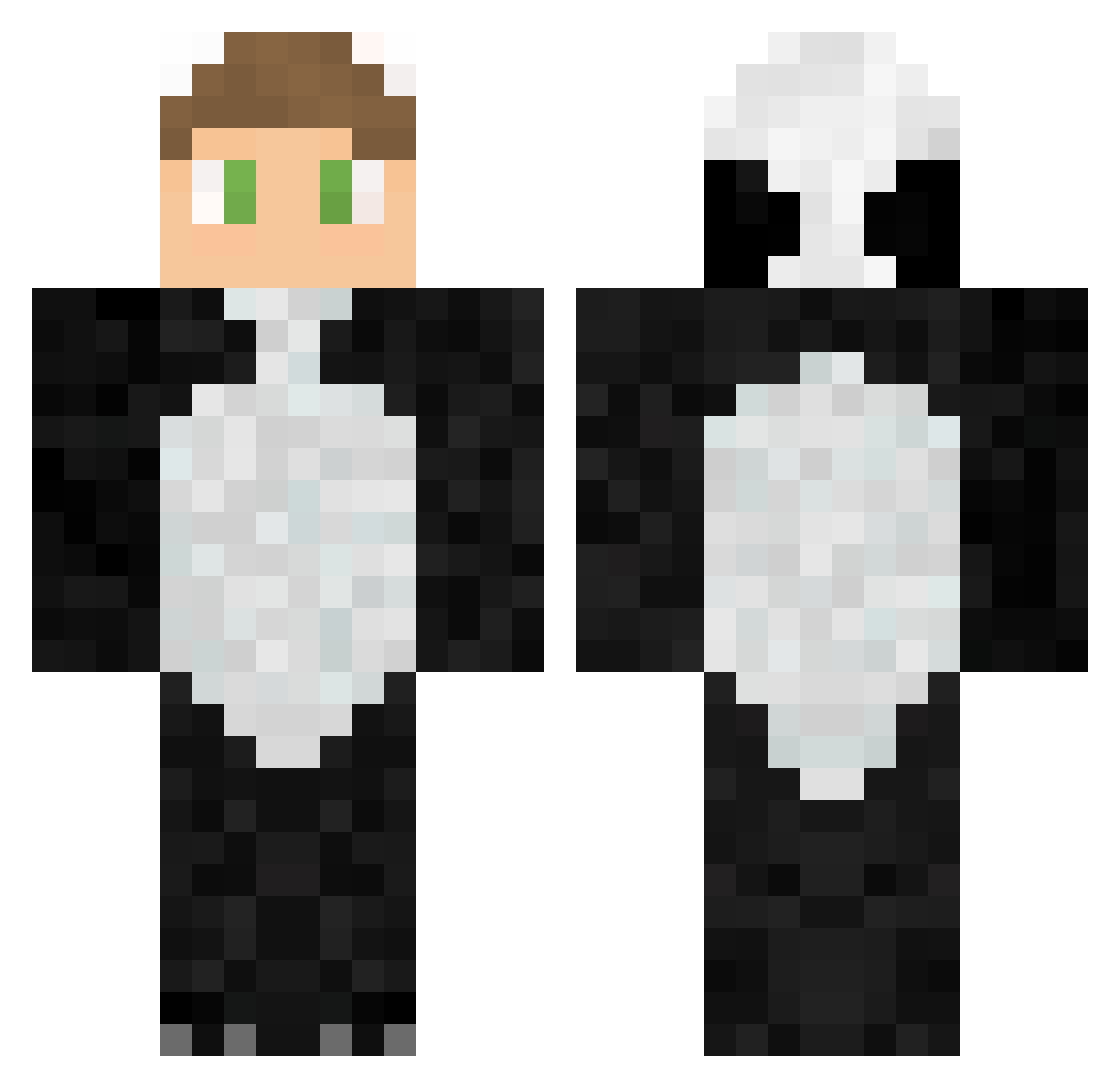 Faring Minecraft skin, front and back view