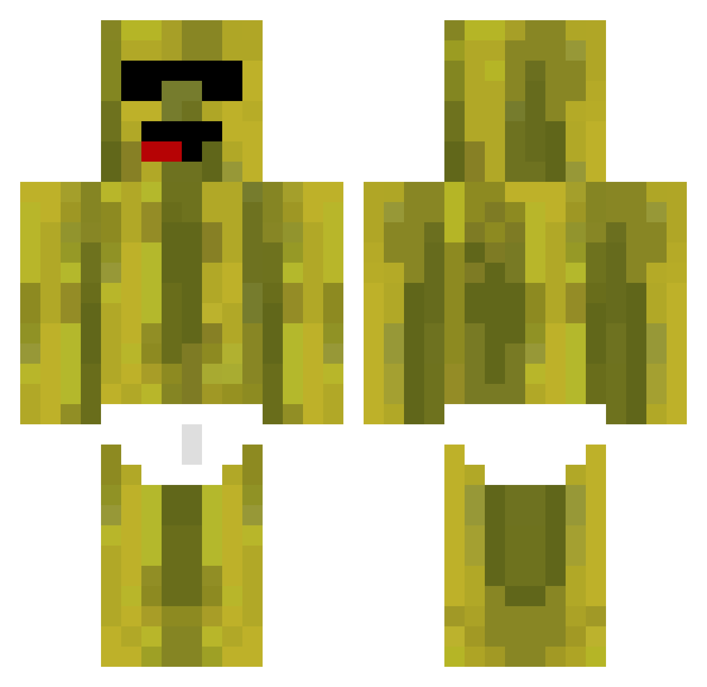 Skrapy67 Minecraft skin, front and back view