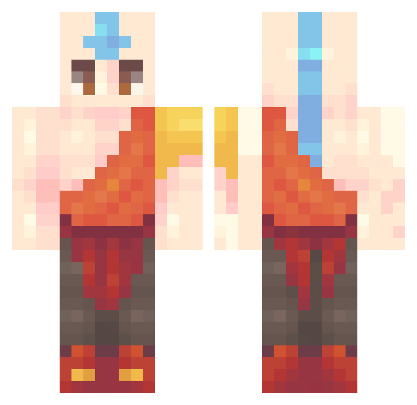 xX_Void_Xxx Minecraft skin, front and back view