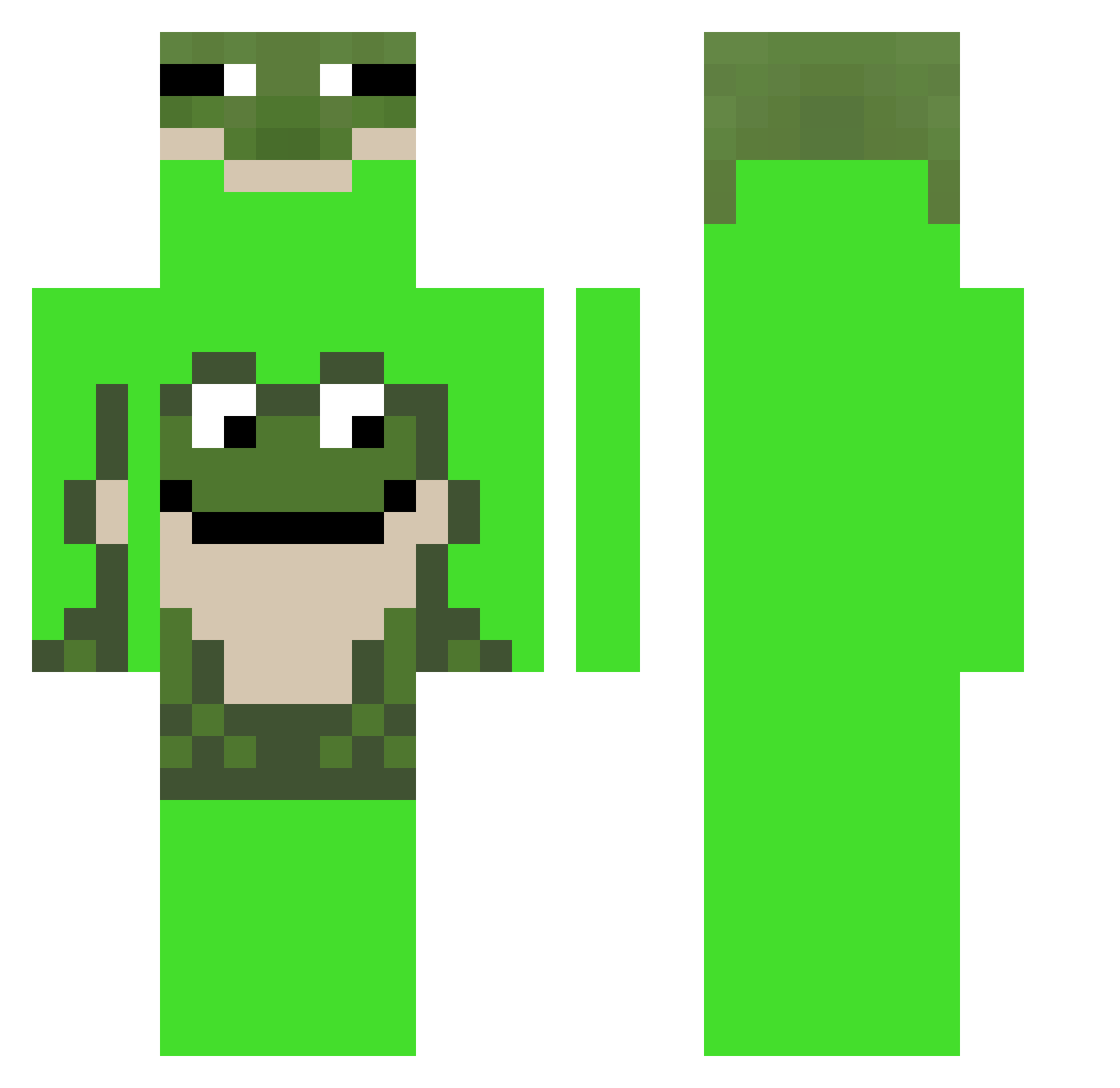 duckisback5 Minecraft skin, front and back view