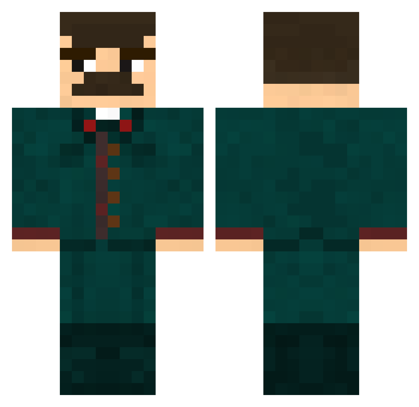 Ash_Slash08 Minecraft skin, front and back view