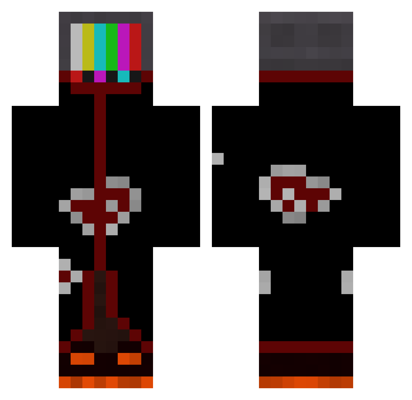 SiriusX_ Minecraft skin, front and back view