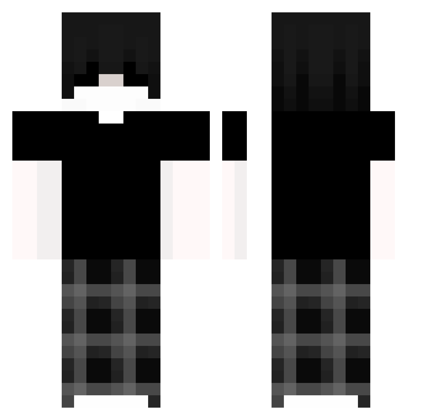 FR0OF Minecraft skin, front and back view