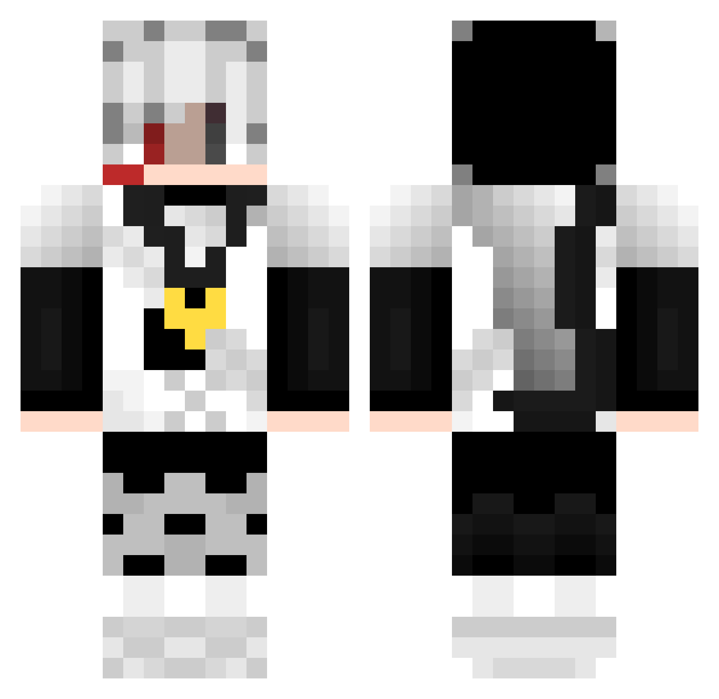 Sansyfrisk Minecraft skin, front and back view