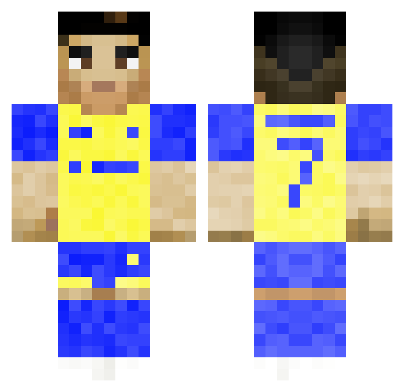 oscarrice21 Minecraft skin, front and back view