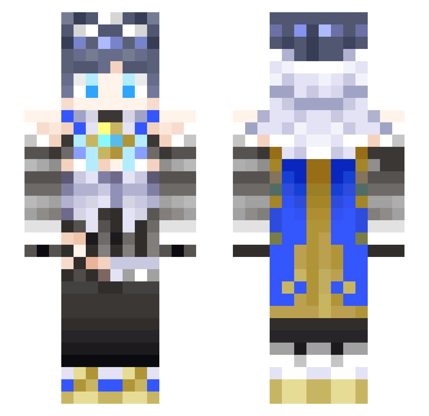 itsrrrin Minecraft skin, front and back view