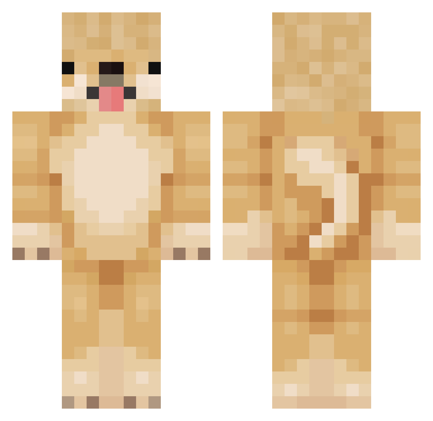 Alex14_ Minecraft skin, front and back view