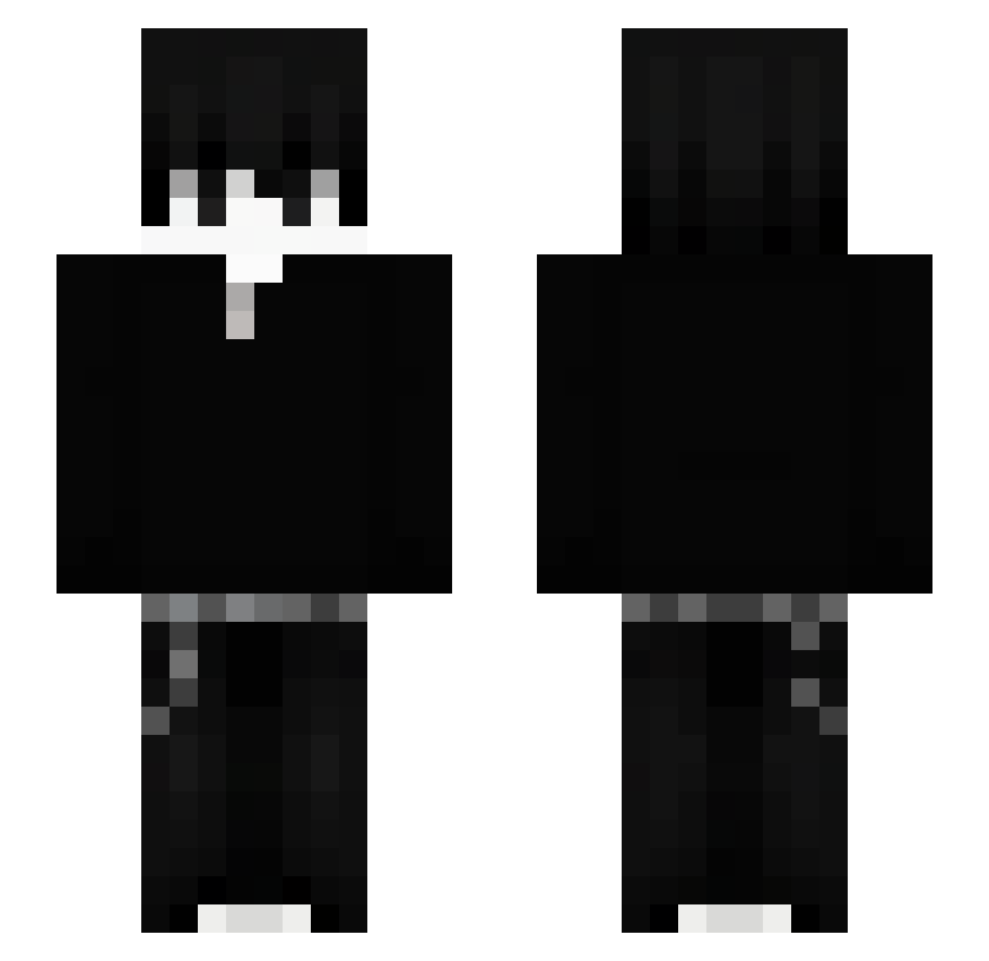 the_D8rk_Bl4De Minecraft skin, front and back view