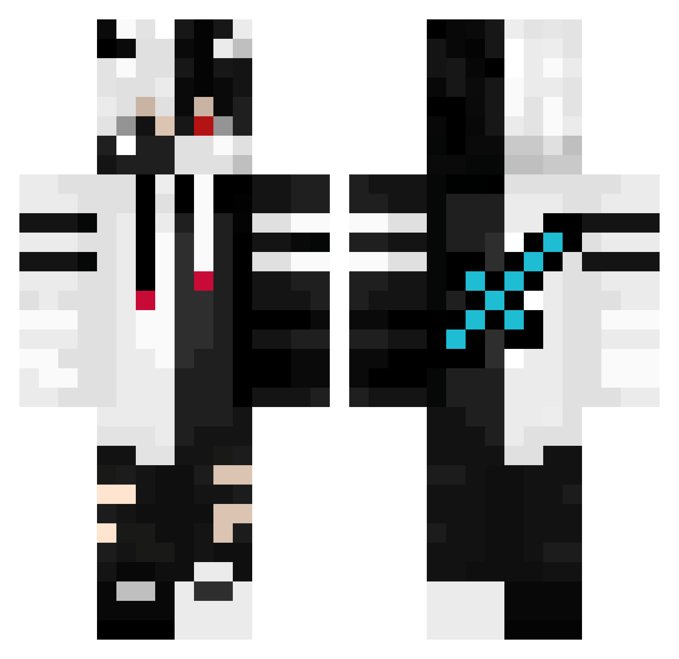 TheSoulWarden Minecraft skin, front and back view