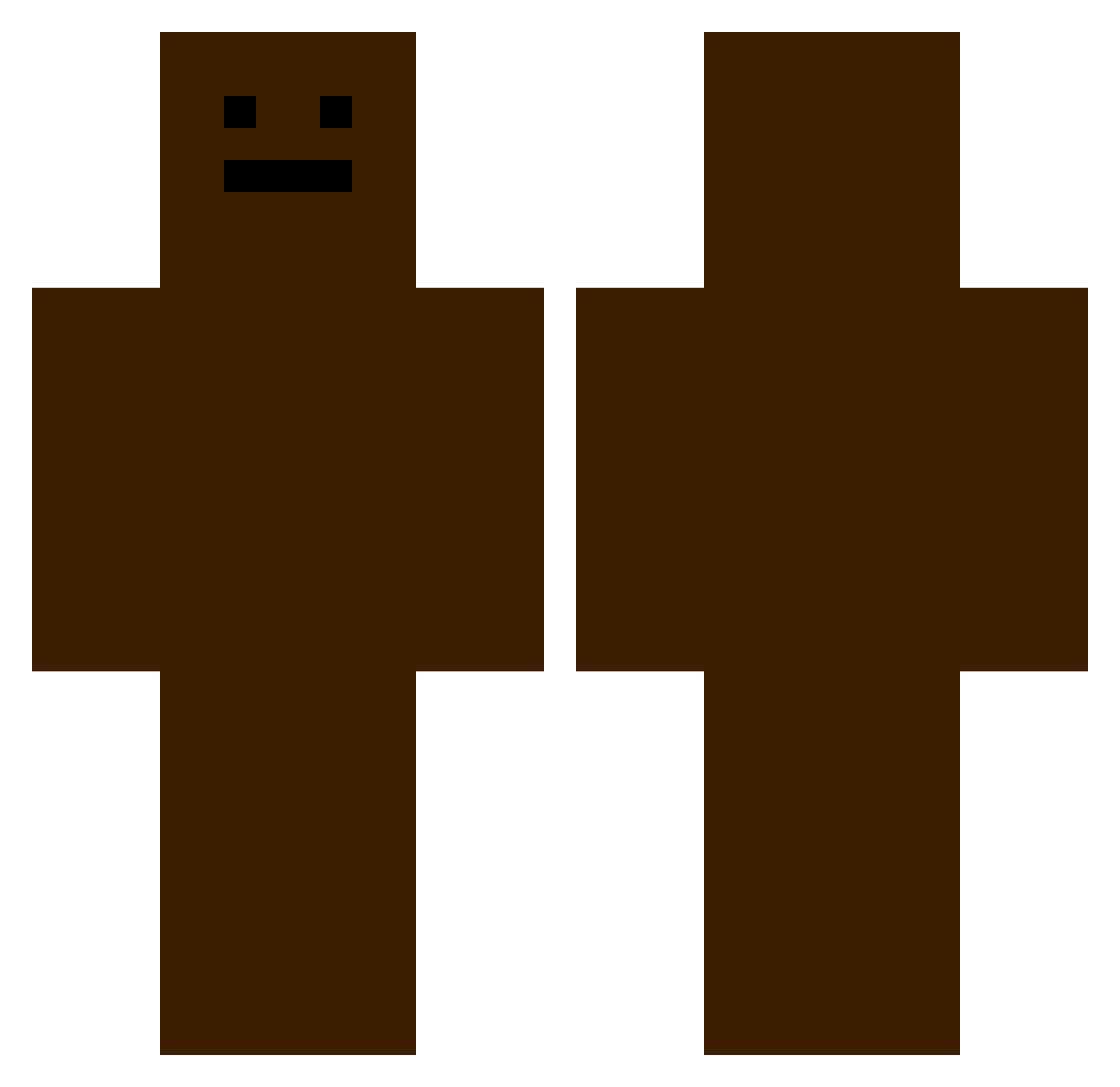 Purpletedyops Minecraft skin, front and back view