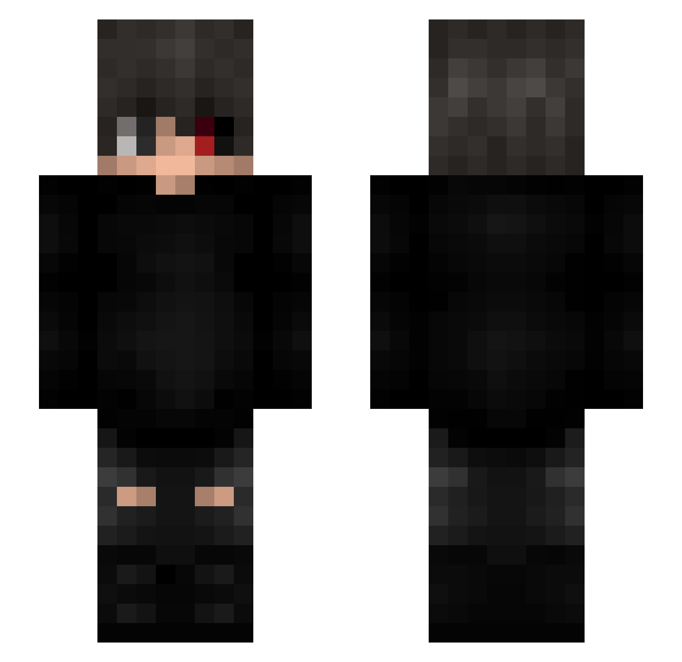 Sextant Minecraft skin, front and back view