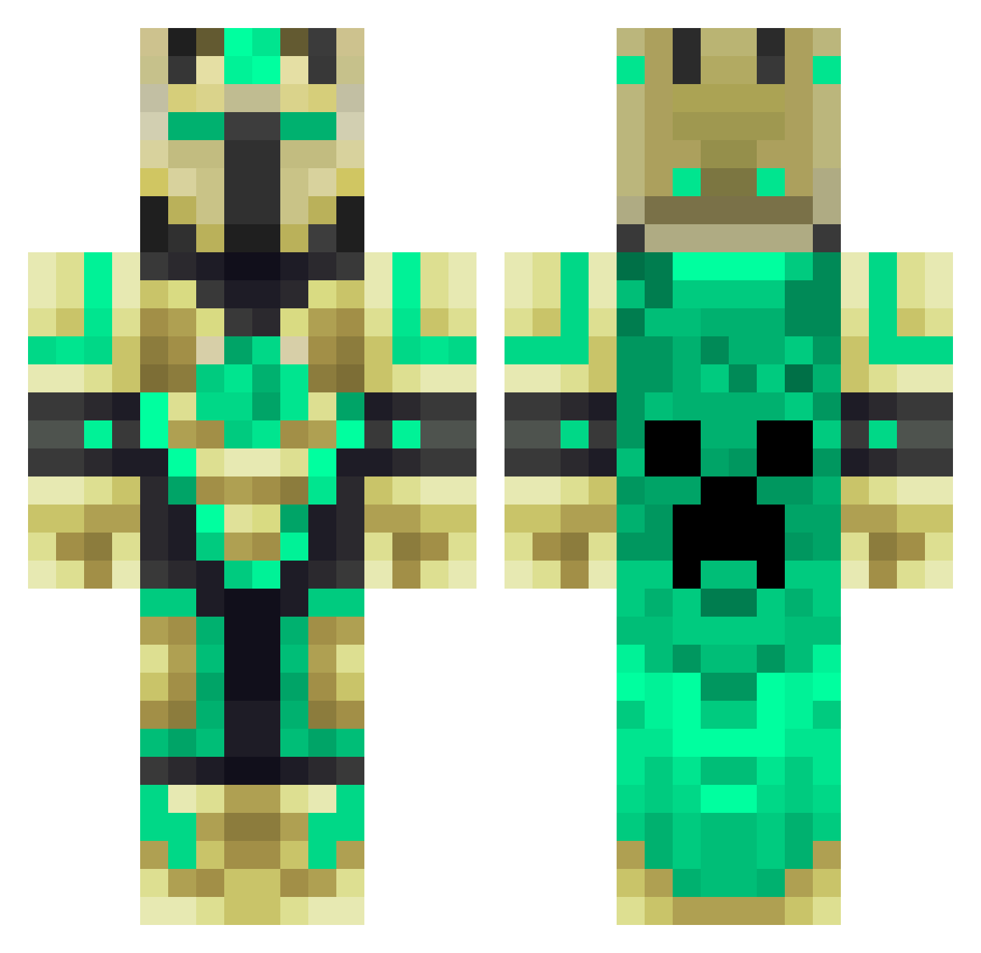 redwulf85048 Minecraft skin, front and back view
