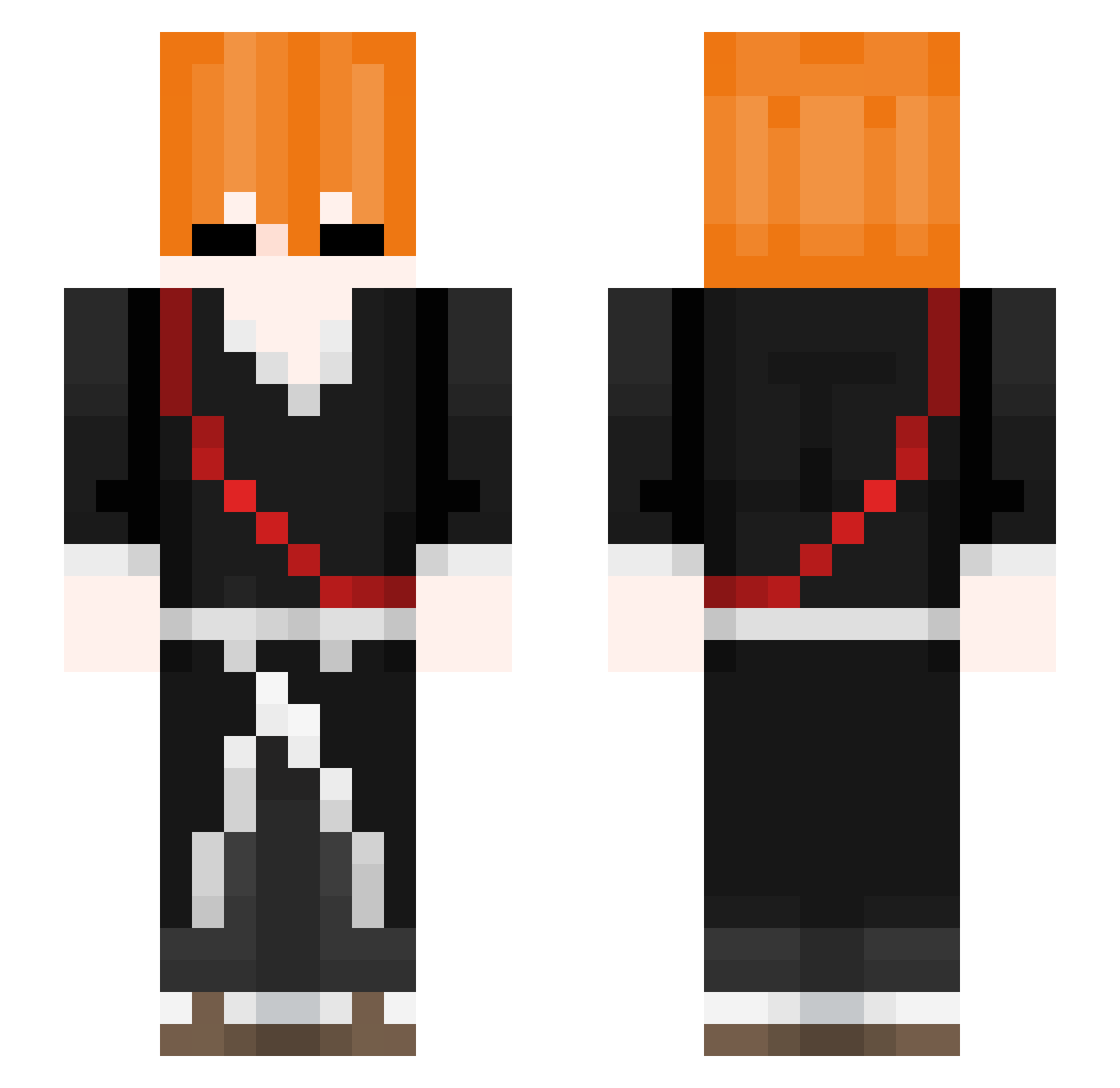 VERNETE Minecraft skin, front and back view