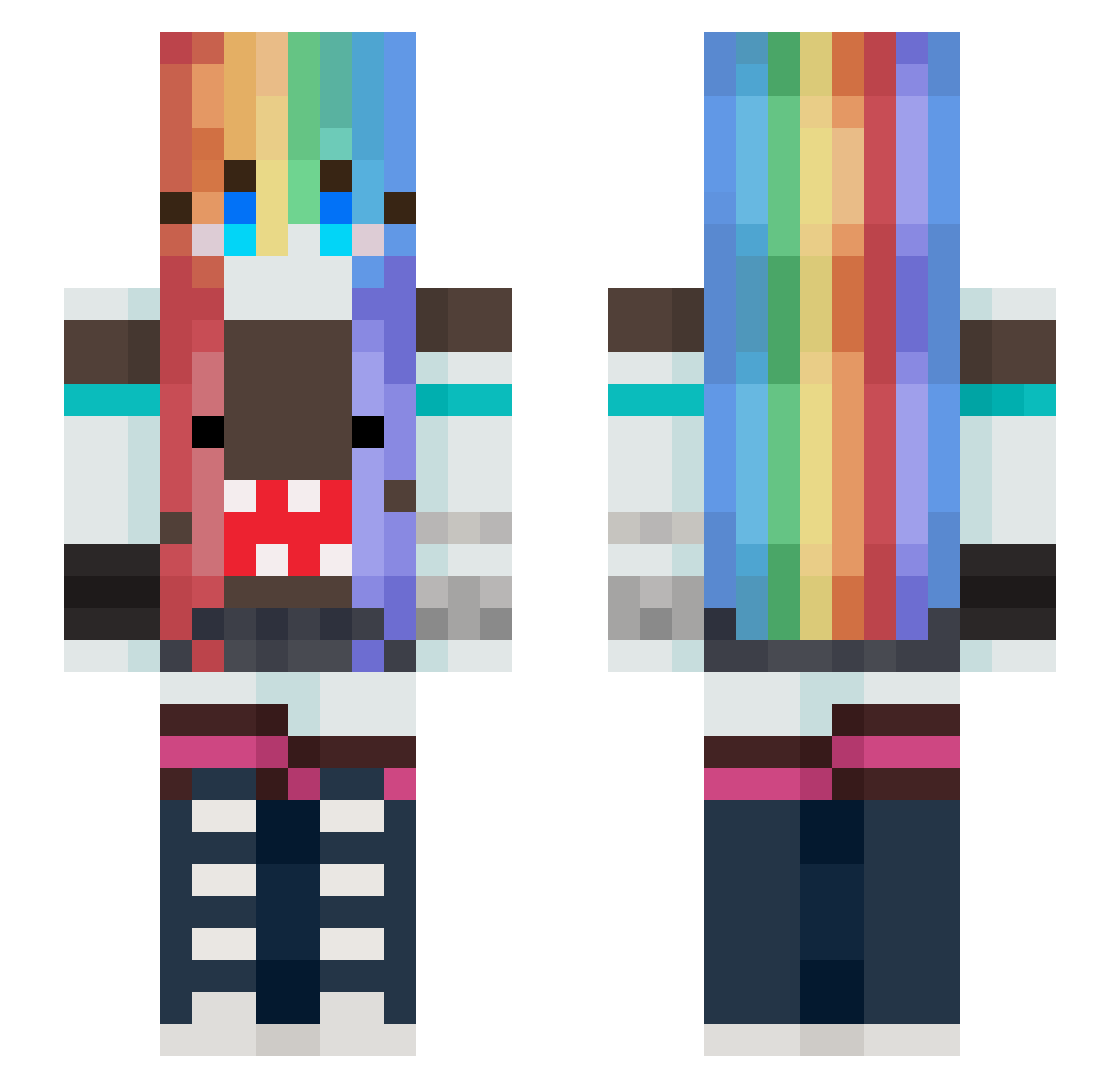 probeiuscorp Minecraft skin, front and back view