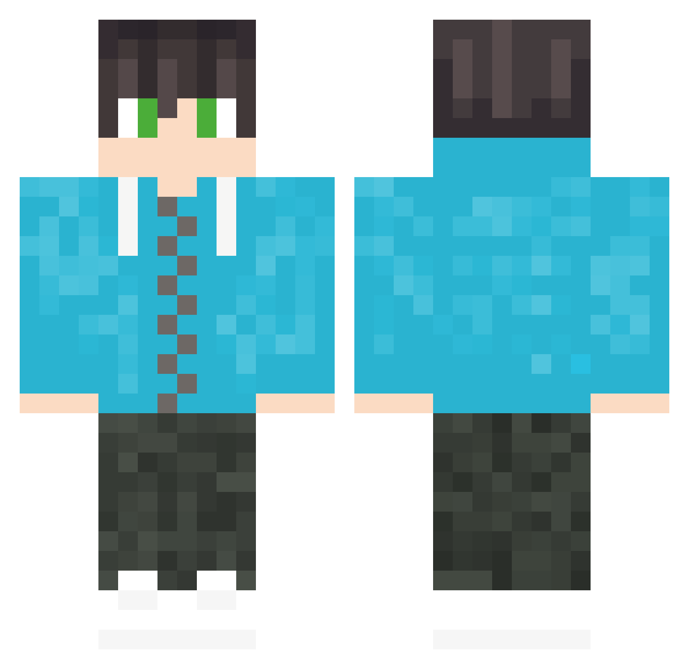 Tinn_19 Minecraft skin, front and back view