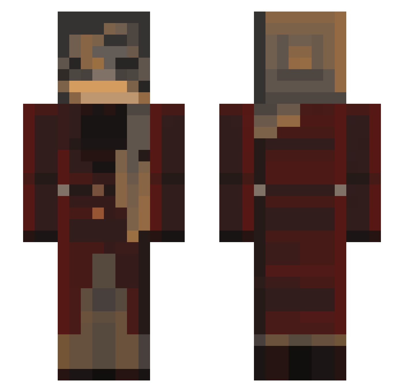 tovuh Minecraft skin, front and back view