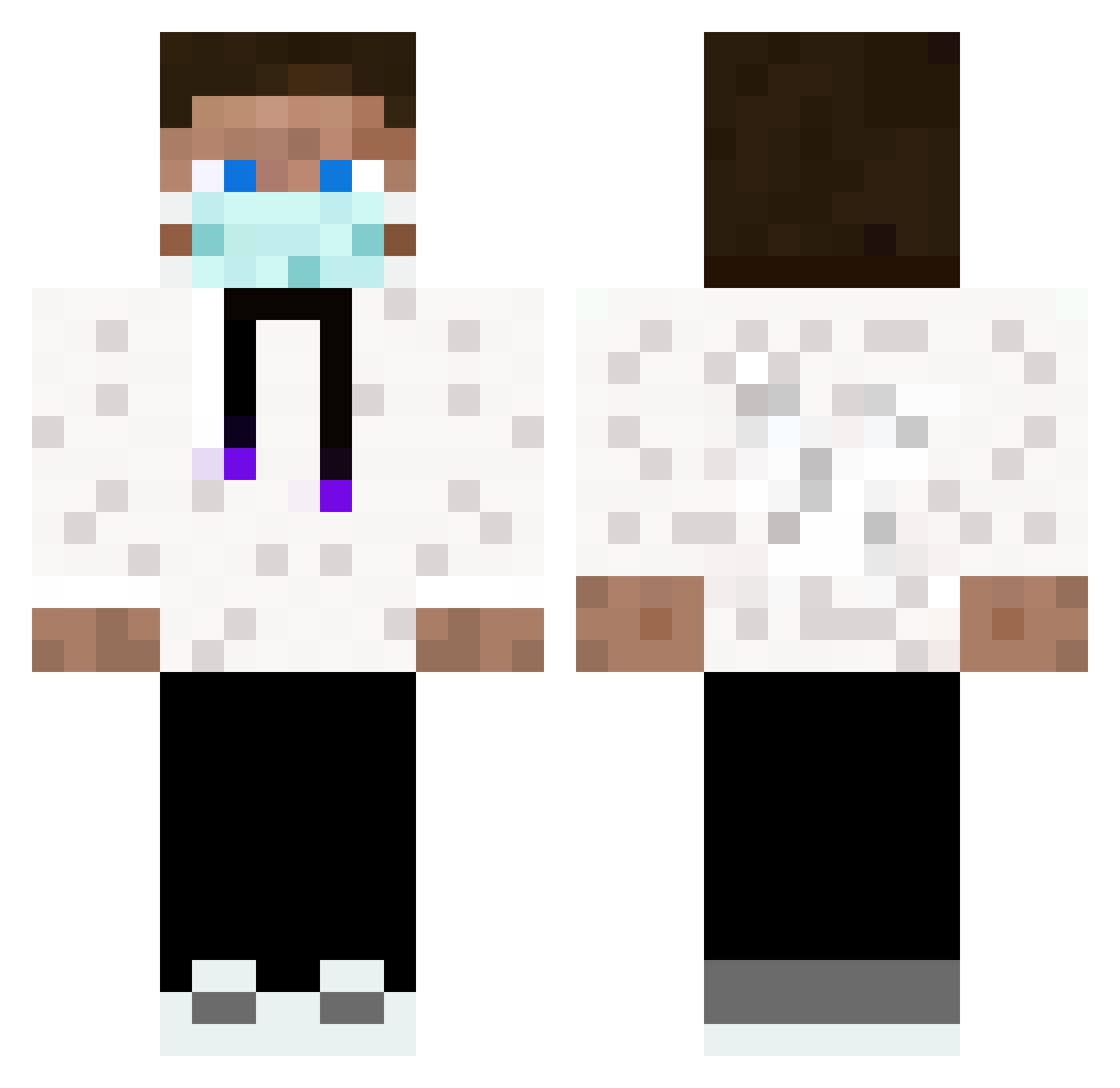 Jan Minecraft skin, front and back view