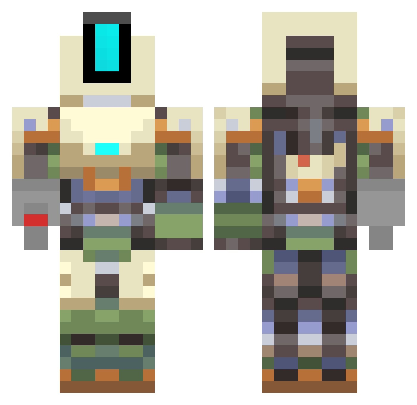 jaehyun Minecraft skin, front and back view