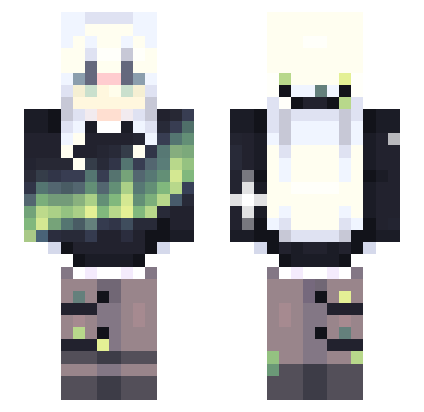 shikivl Minecraft skin, front and back view