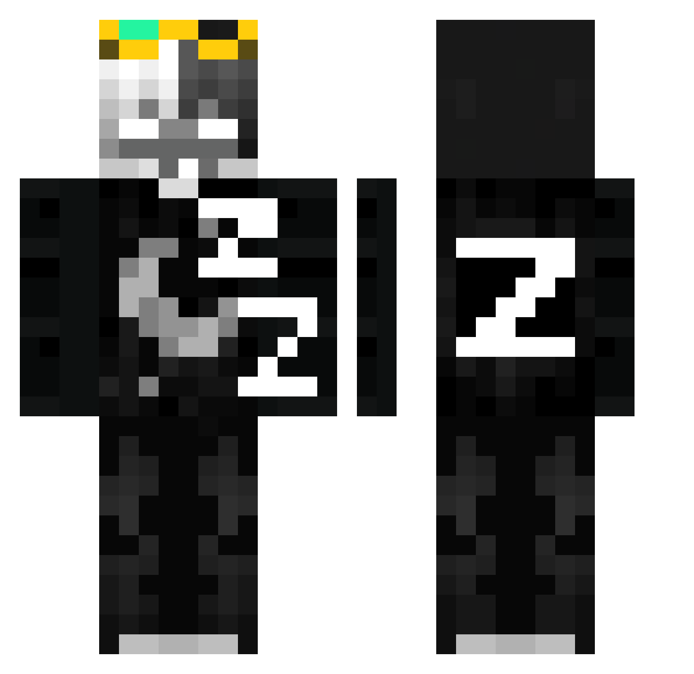 Sleepy275 Minecraft skin, front and back view