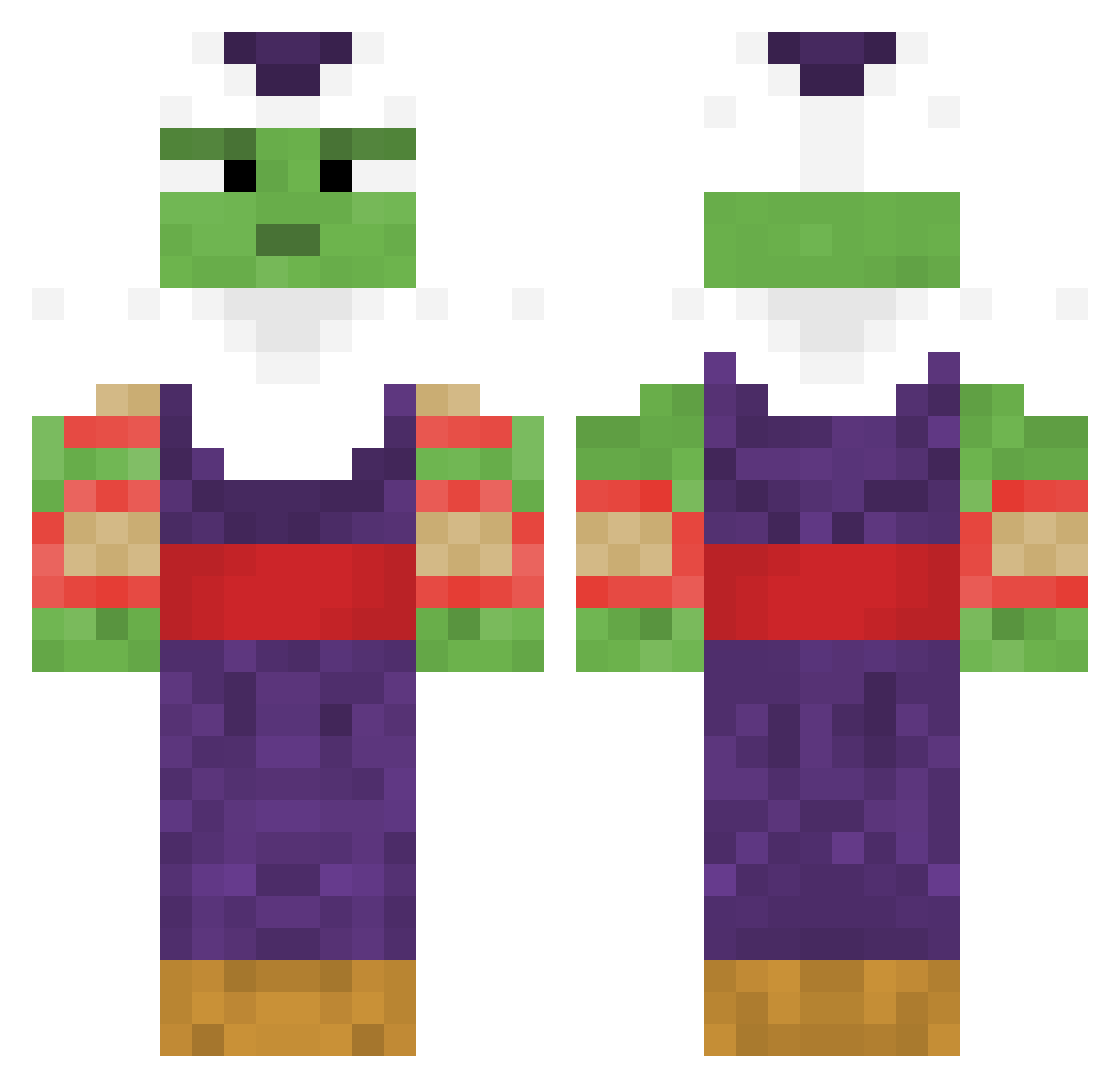 PlantingDrake98 Minecraft skin, front and back view