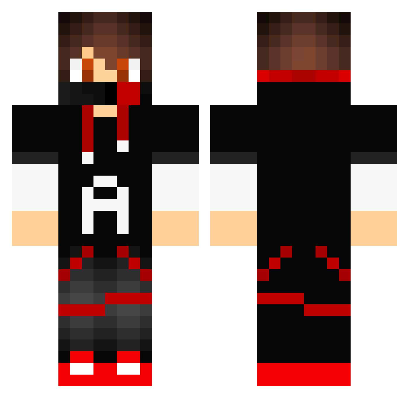 RobinR74 Minecraft skin, front and back view