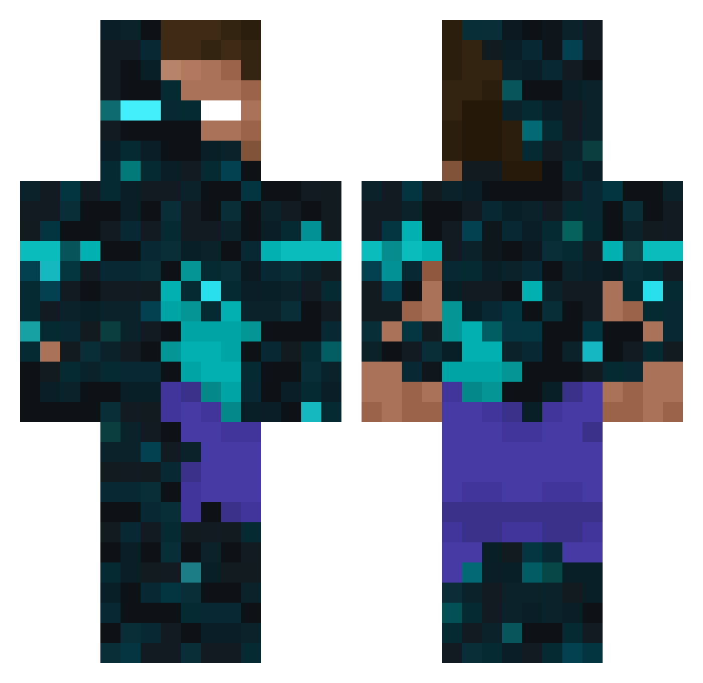 FlameFrags4r Minecraft skin, front and back view