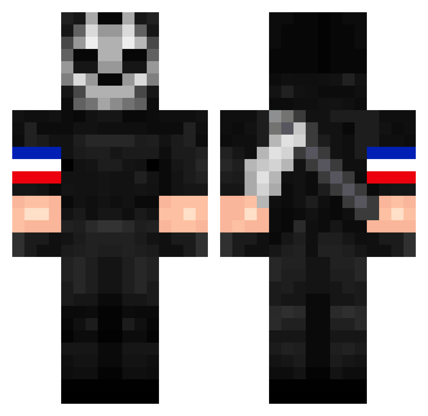 X_Troyz_X Minecraft skin, front and back view