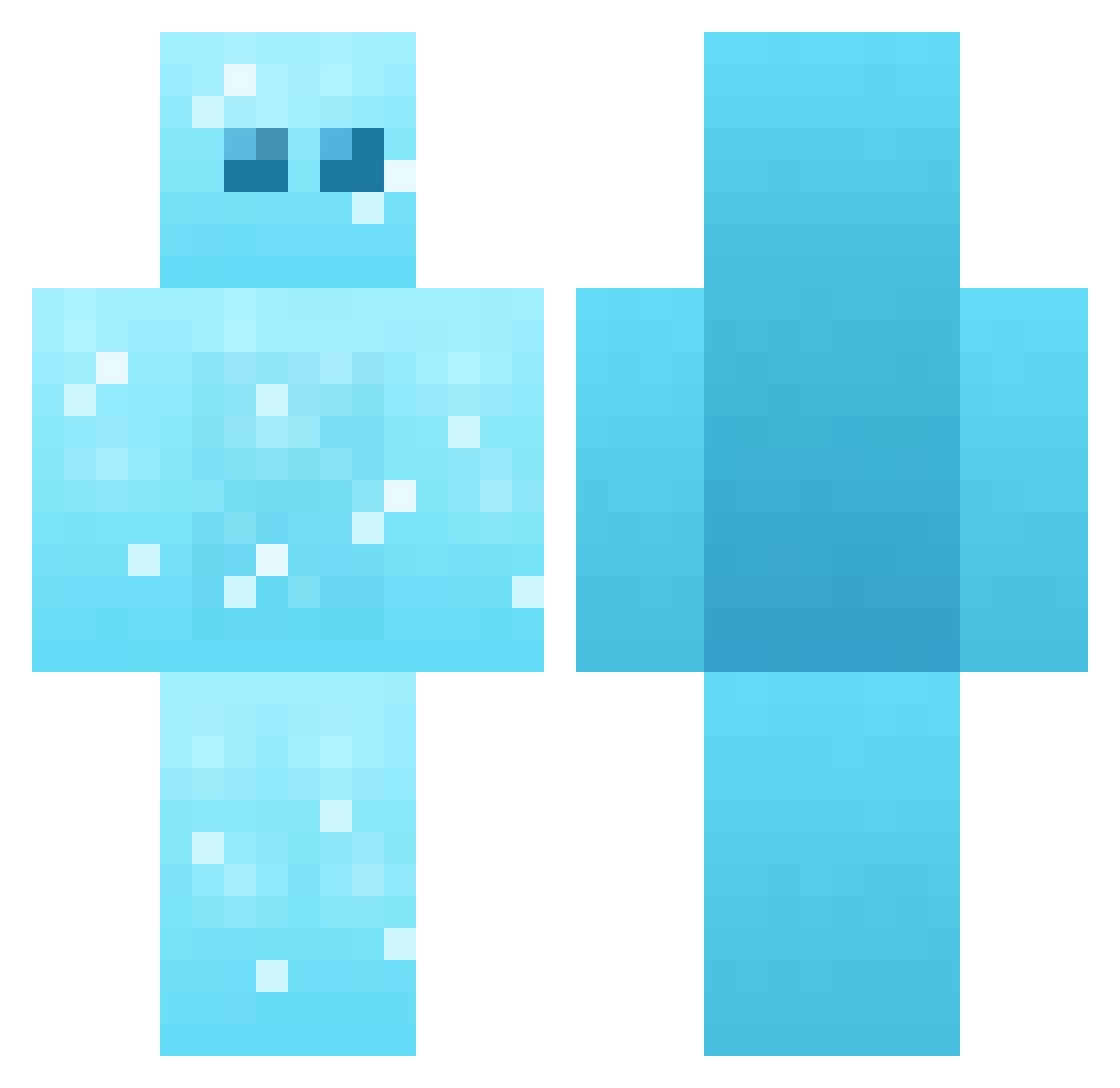 AolaZ Minecraft skin, front and back view