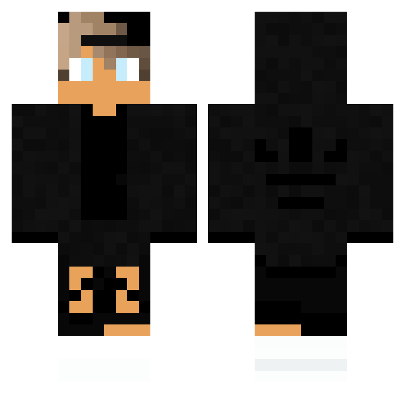 TerpoX Minecraft skin, front and back view