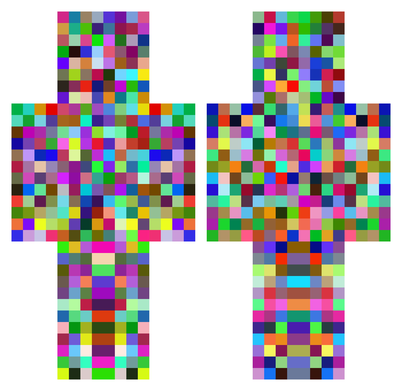 Screwdriver Minecraft skin, front and back view
