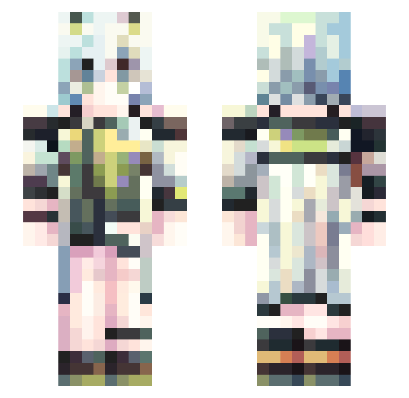 Shiroha_QAQ Minecraft skin, front and back view