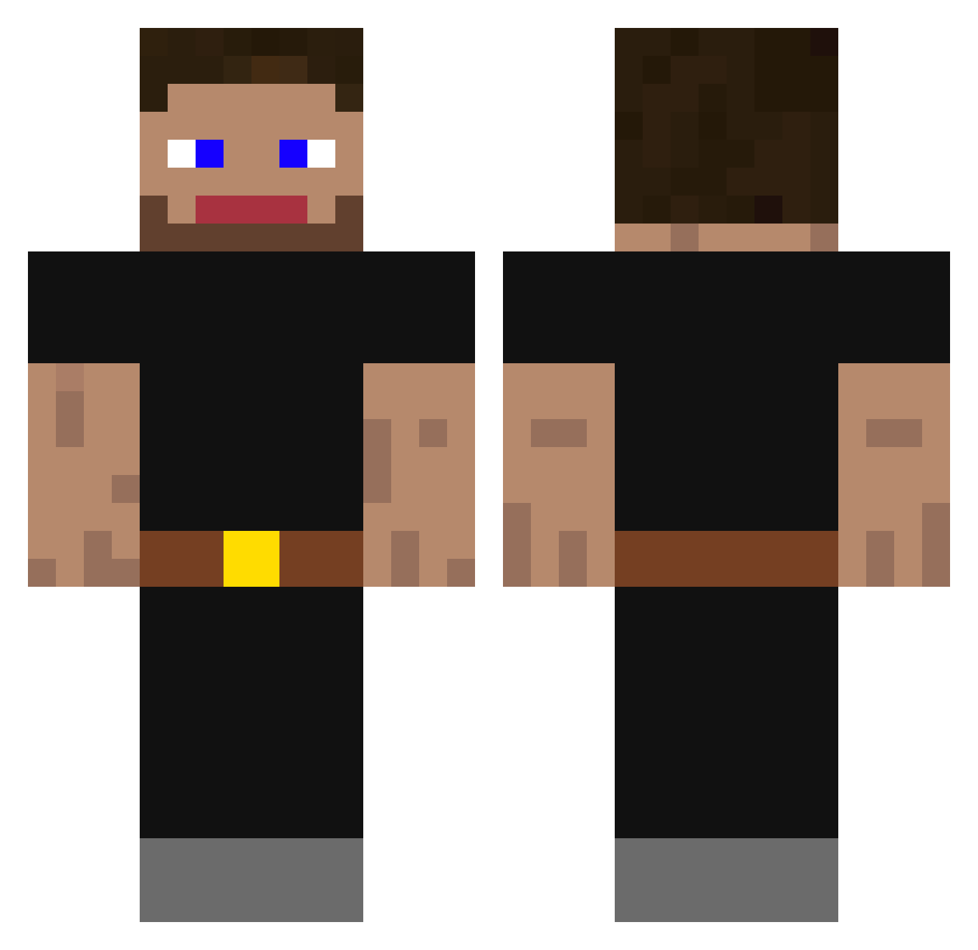 Silas_12 Minecraft skin, front and back view