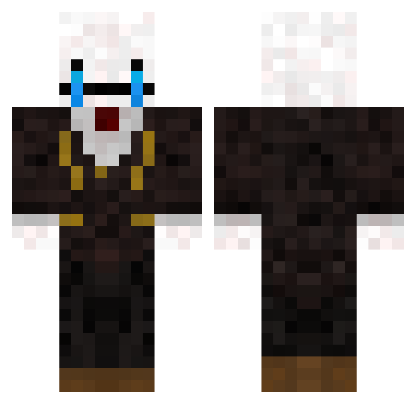 ultimata Minecraft skin, front and back view
