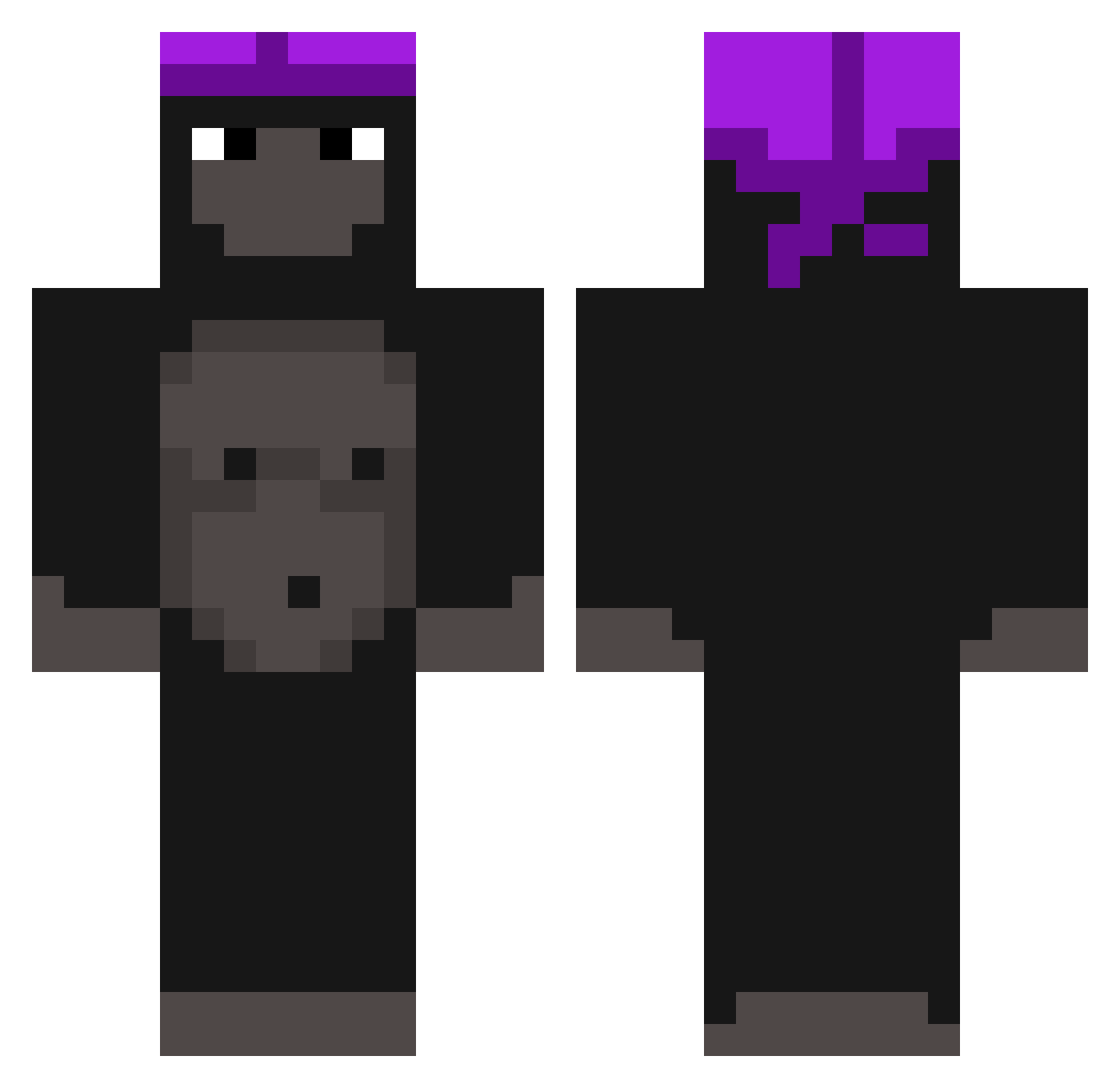 Rambohulk Minecraft skin, front and back view
