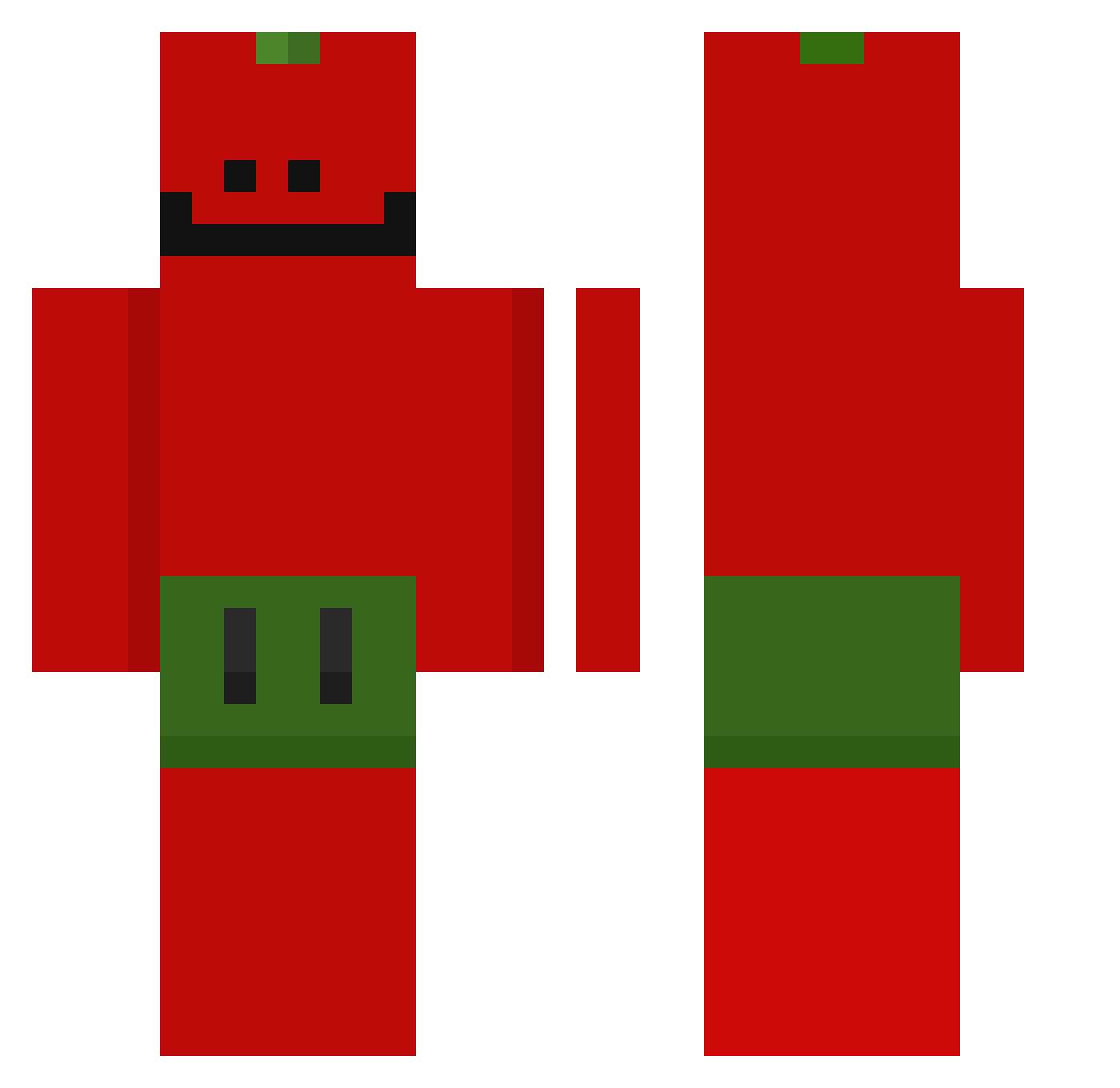 OsaGroza Minecraft skin, front and back view