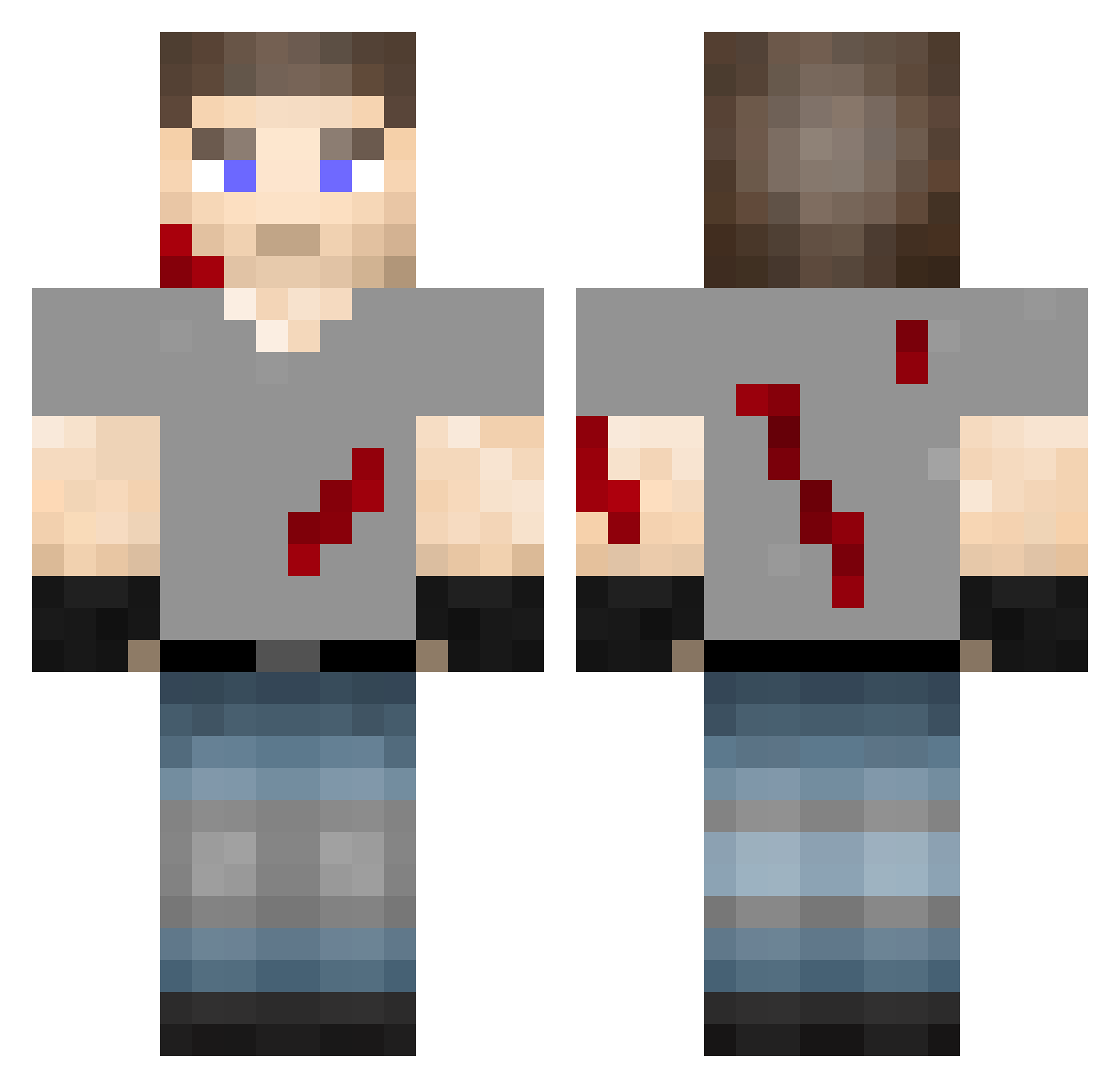 The1NOnlyMac Minecraft skin, front and back view