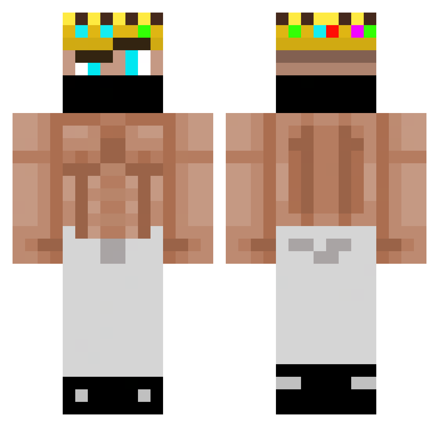 WILN_DZ Minecraft skin, front and back view