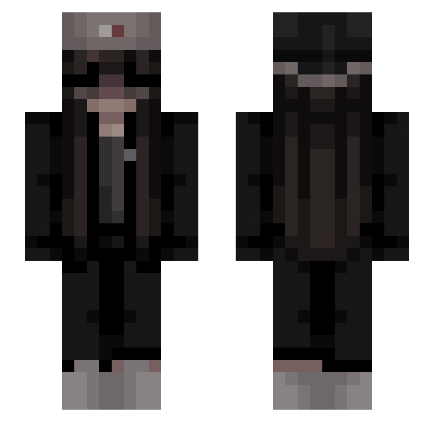 viquas Minecraft skin, front and back view
