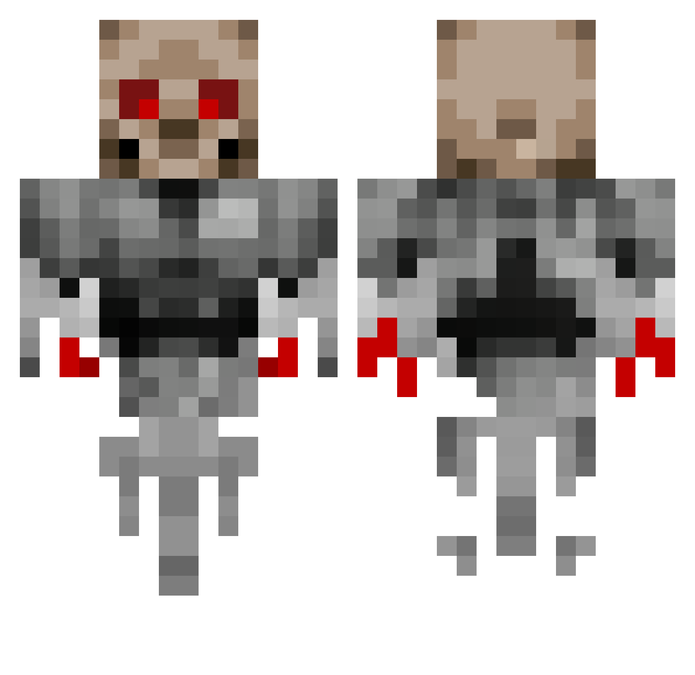 wheatflakes Minecraft skin, front and back view