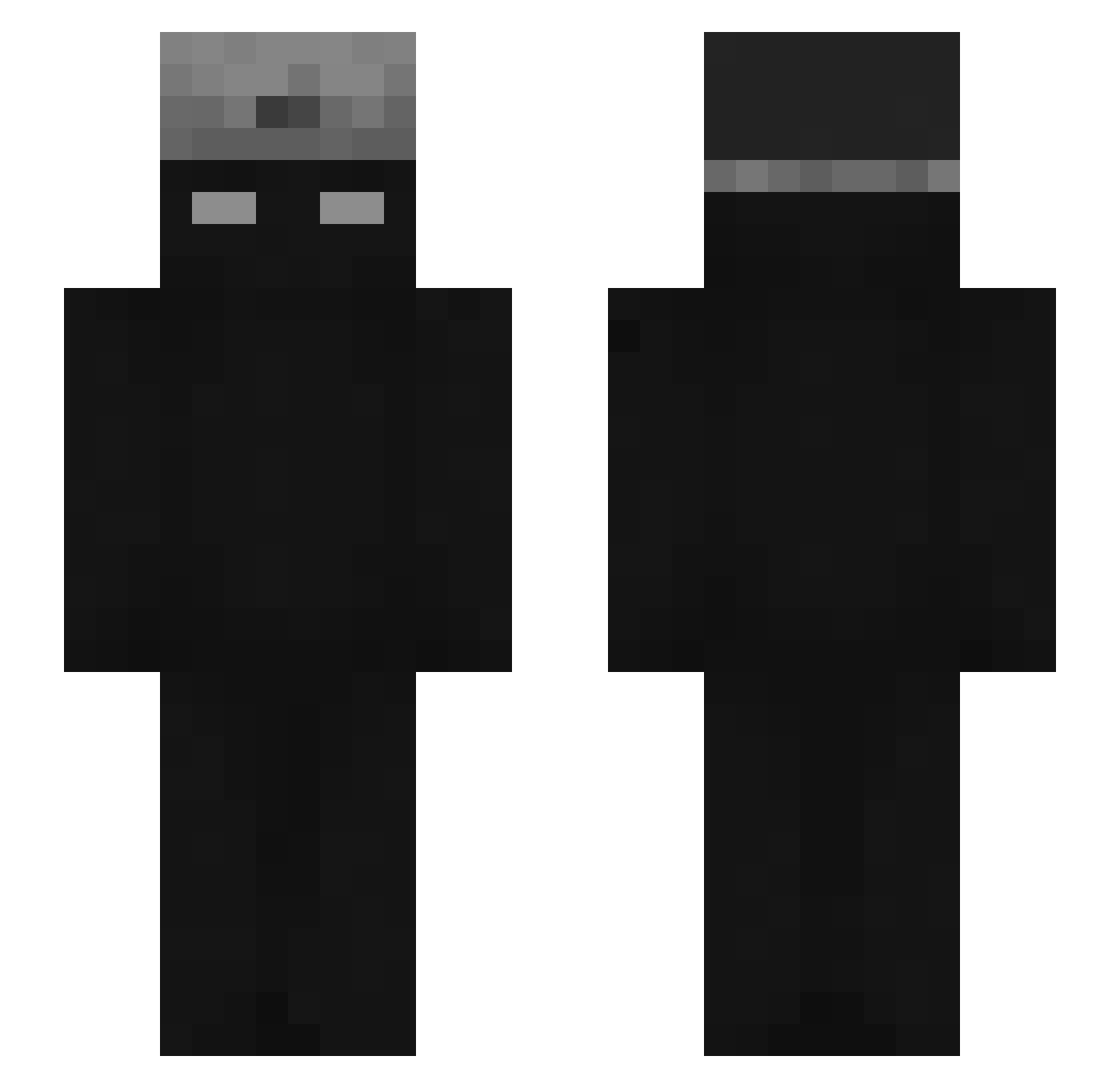 sqrapt Minecraft skin, front and back view