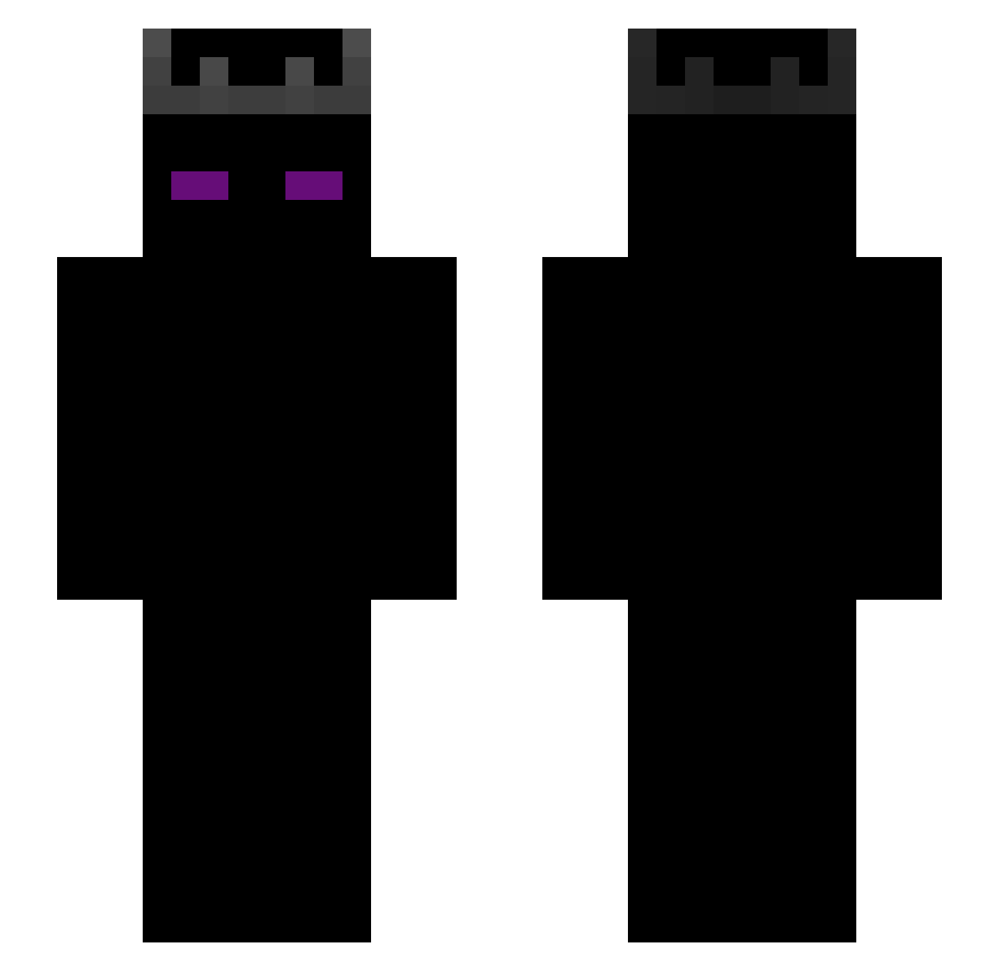 tztk Minecraft skin, front and back view