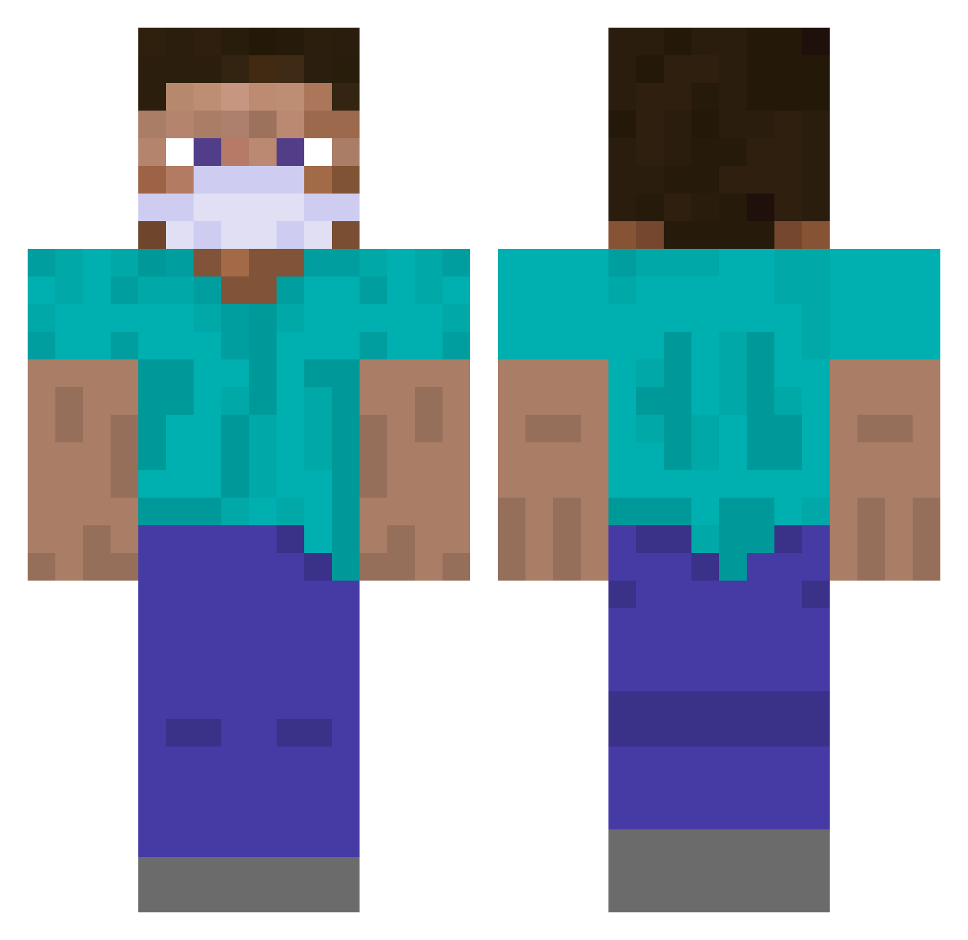 xX_Brandon_JC_Xx Minecraft skin, front and back view