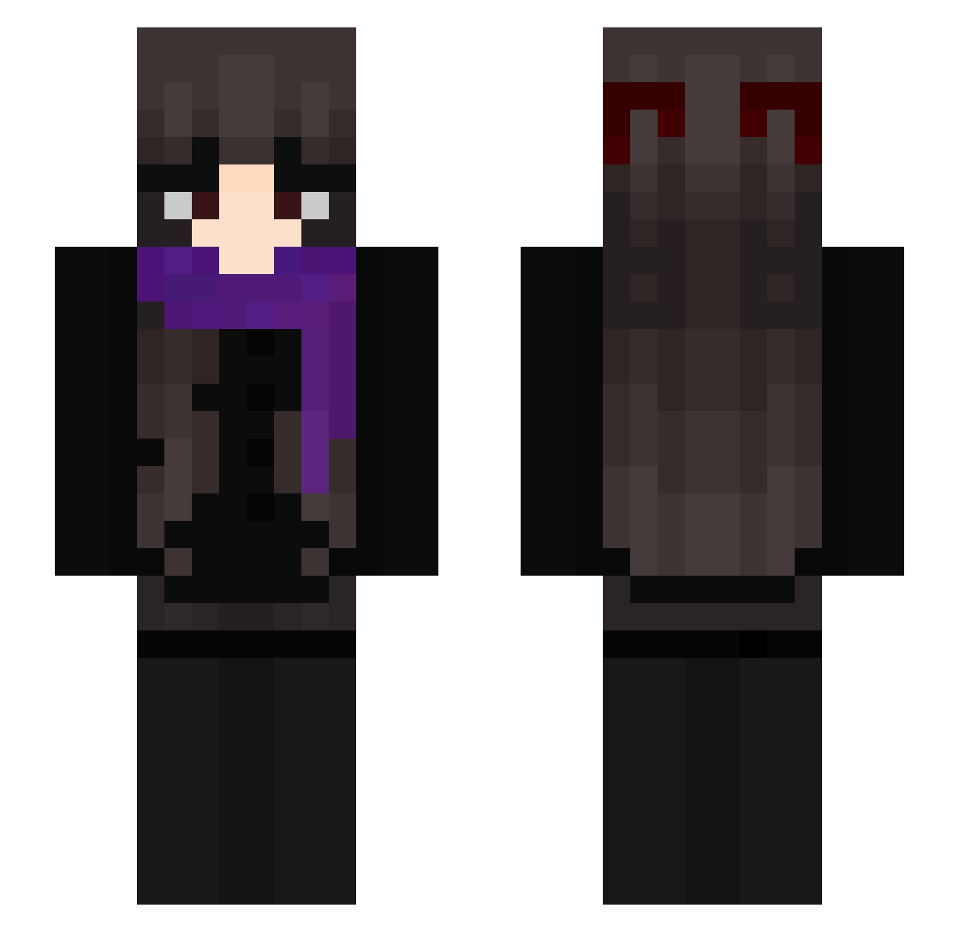 DrGreen3339 Minecraft skin, front and back view