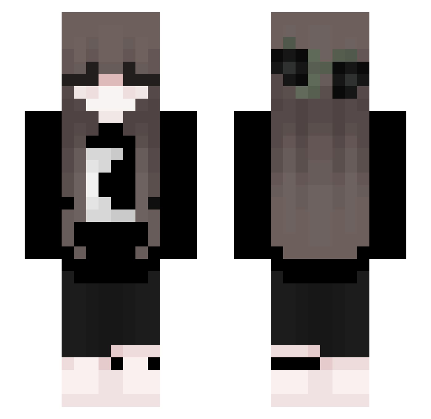 rosepvtals Minecraft skin, front and back view