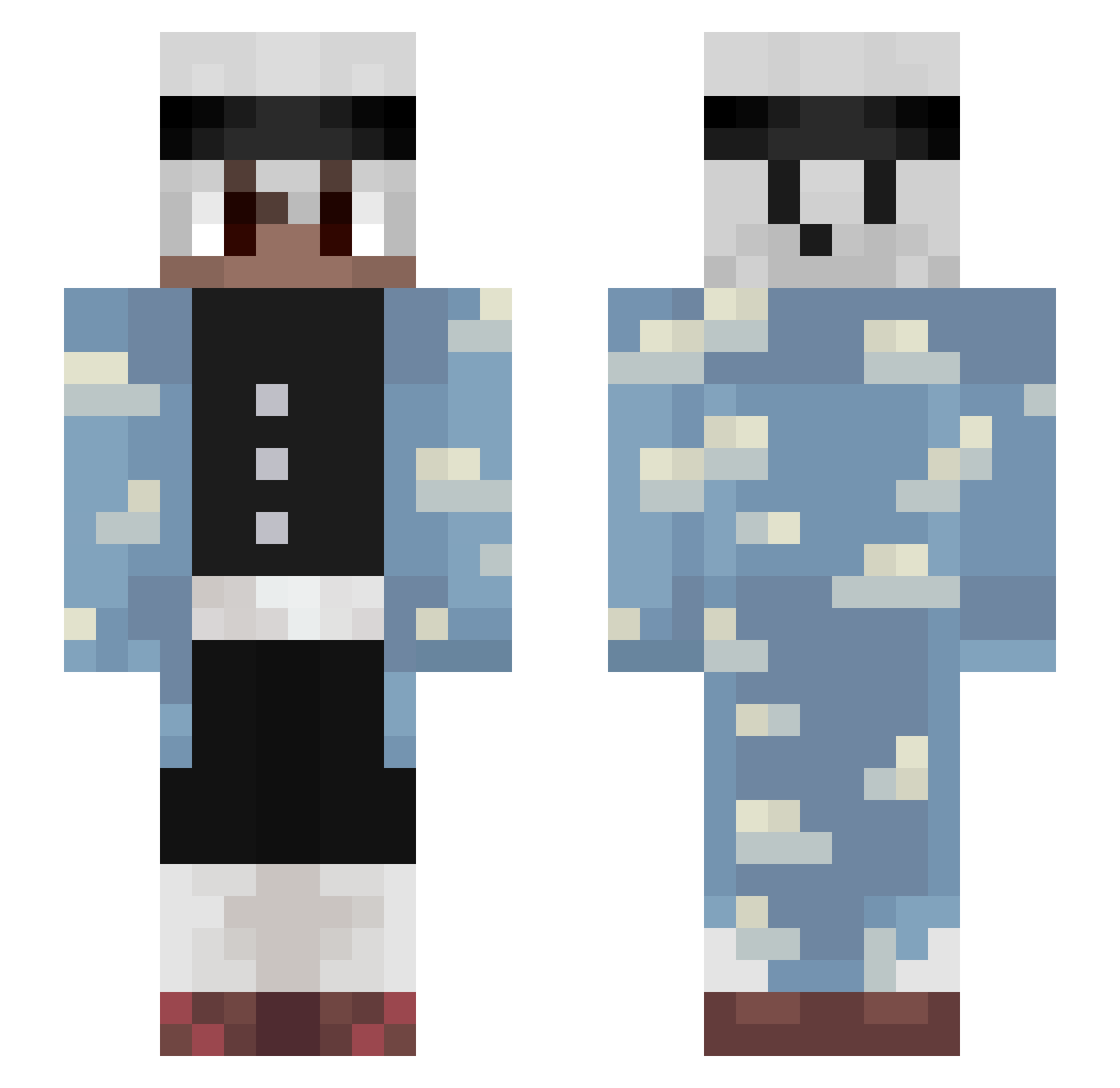 AnyelohKun Minecraft skin, front and back view