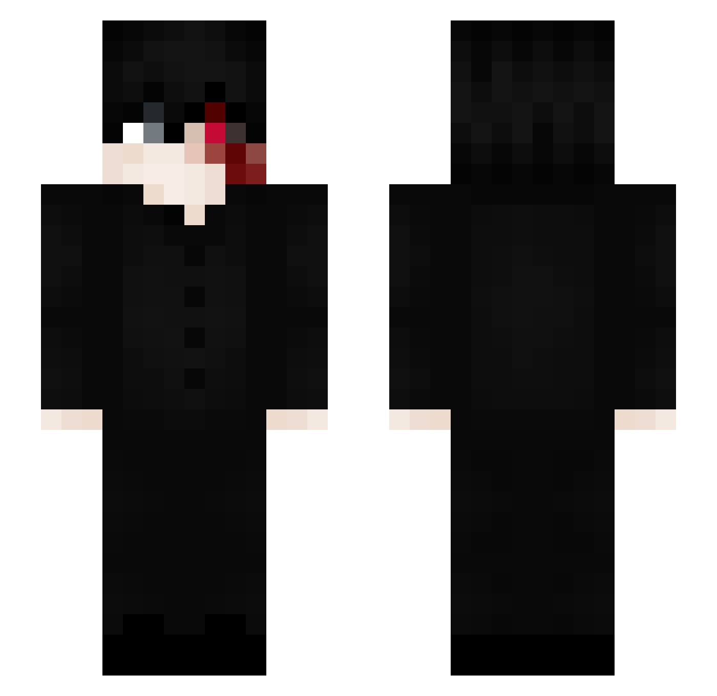 LucasTelled Minecraft skin, front and back view