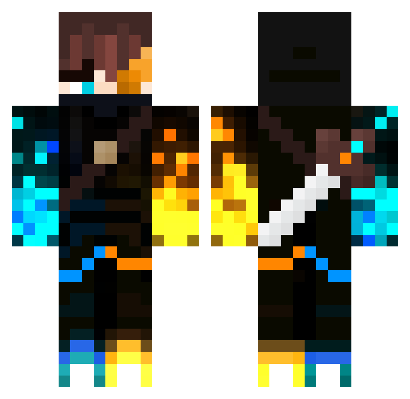 CzugoPL Minecraft skin, front and back view